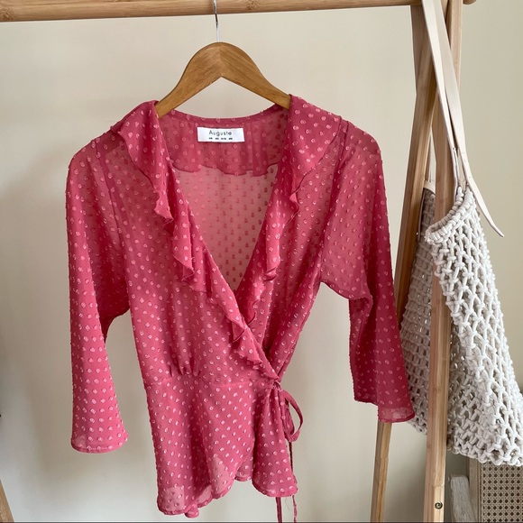 Auguste the Label She Might Be Sweet Ruffle Wrap Top - 2 - Picture 1 of 4